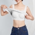 thumbnail image 1 of Women's Tanks Women'S Solid Color Vest With Chest Cushion Top Bra Slim Fit Underwear U Neck Backless Base Shirt Threaded Black Inner Vest,White Women's Tanks & Camis M, 1 of 7