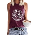 thumbnail image 1 of Women's Tennis Tanks Women Summer Casual Sleeveless Crew Neck Graphic Basic Black Shirts Knit Tank Top for Everyday Comfort and Easy Styling L, 1 of 3