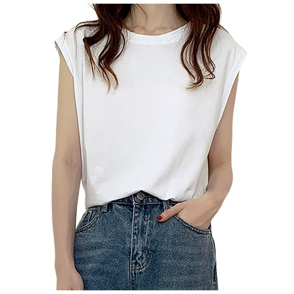 Women's Tanks Women's Sleeveless Vest Solid Color Fashion T Shirt