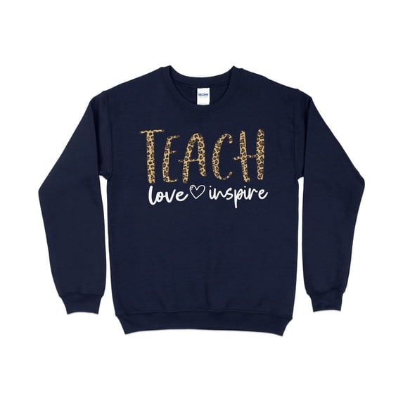 Women's Teacher Love Inspire Leopard Print