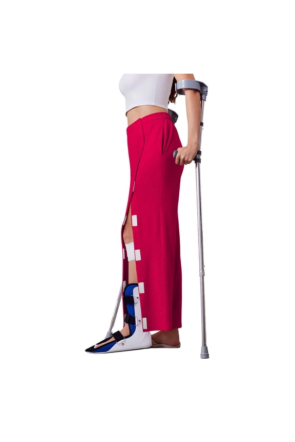 Women's Tear Away Pants Side Full Open Post Surgery Sweatpants Breakaway Adaptive Casual Pants with Pockets