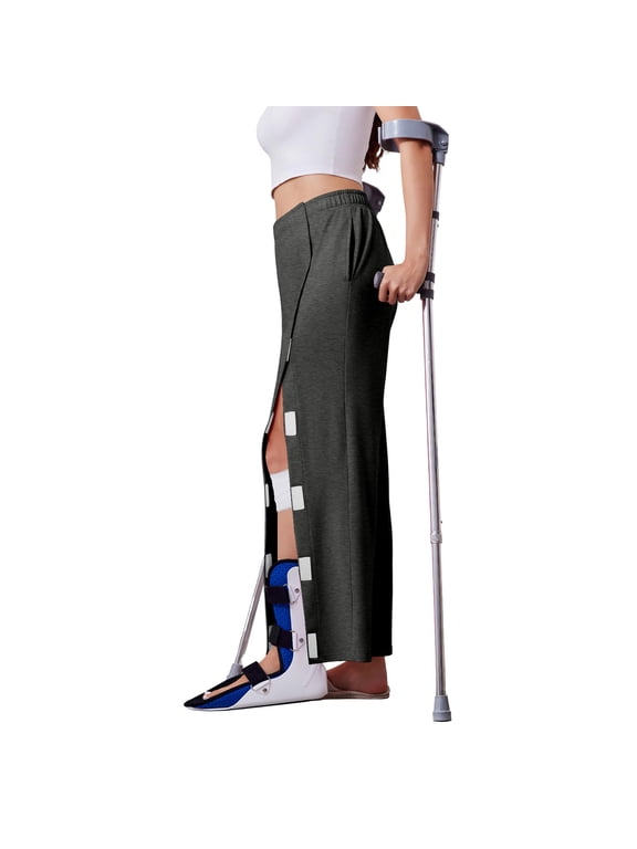 Women's Tear Away Pants with Pockets Easy Access Adaptive Pants Post Hip Knee Leg Surgery Breakaway Lounge Sweatpants