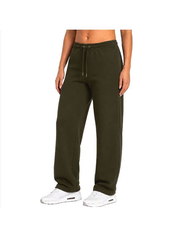 Women's Tech Fleece Loose Fit Open Bottom Sweatpants (S-3XL)