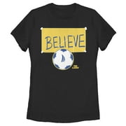 Womens Ted Lasso Believe Graphic Tee Black Medium