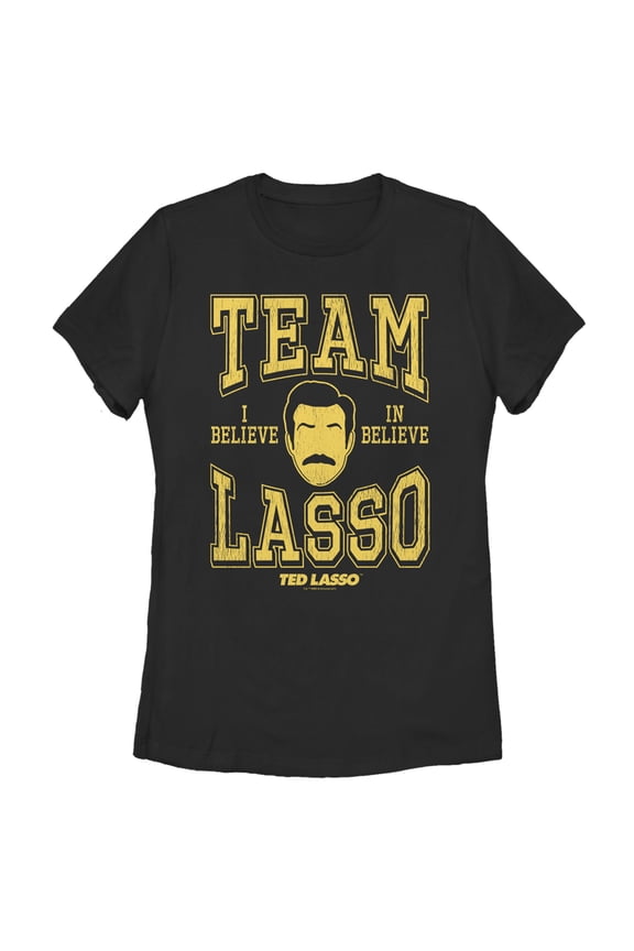 Women's Ted Lasso Team Lasso Graphic Tee Black Small