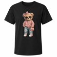 thumbnail image 1 of Women’s Teddy Bear Graphic T-Shirt, Short Sleeve Classic Fit Tee, 1 of 9