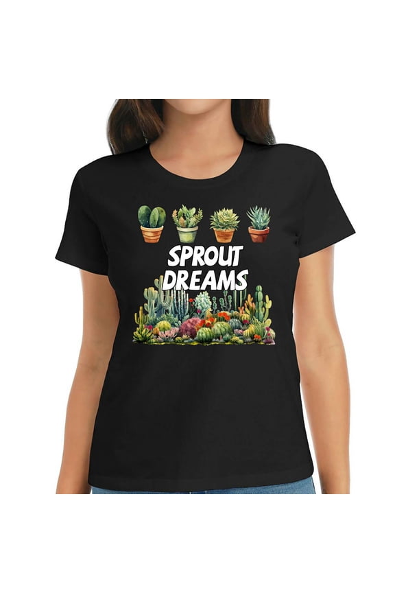 Women's Tee Shirt with Cool Surf Print Graphics