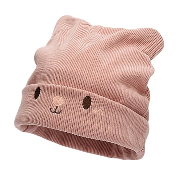 Women's Teen Girls Knitted Cat Kitty Cuffed Beanie Hat Winter Outdoor Stretchy Ski Caps