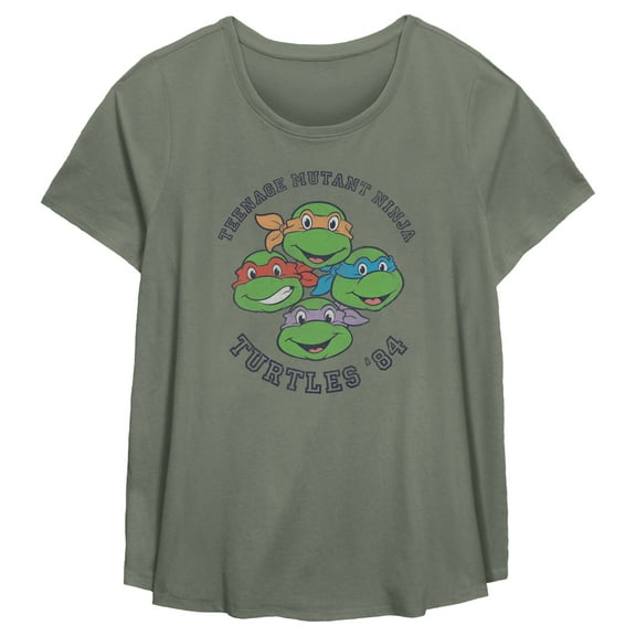 Women's Teenage Mutant Ninja Turtles Distressed Group '84  Graphic T-Shirt