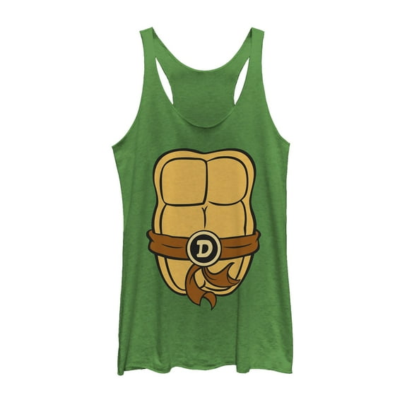 Women's Teenage Mutant Ninja Turtles Donatello Costume Racerback Tank Top Envy Green Medium
