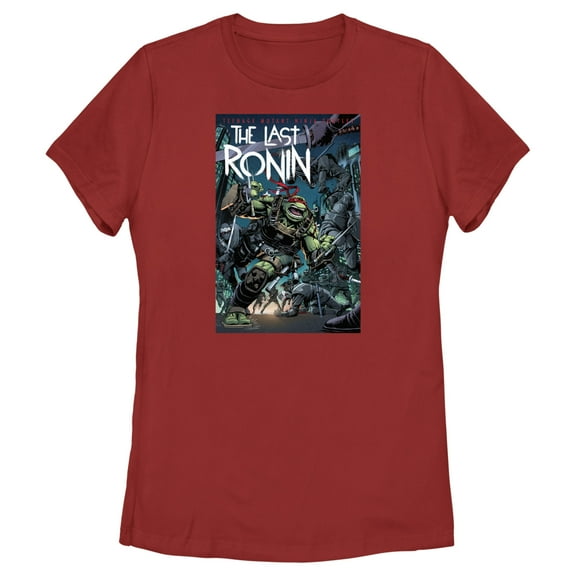 Women's Teenage Mutant Ninja Turtles The Last Ronin Issue 2 Cover  Graphic Tee Red Medium