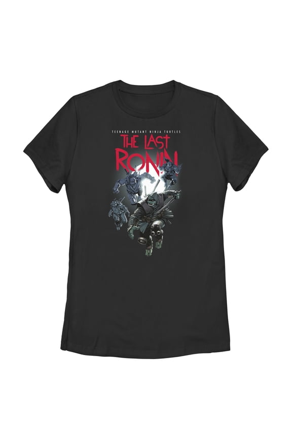 Women's Teenage Mutant Ninja Turtles The Last Ronin Issue 4 Large Cover Graphic Tee Black X Large