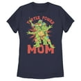 thumbnail image 1 of Women's Teenage Mutant Ninja Turtles Turtle Power Mom  Graphic Tee Navy Blue Small, 1 of 4