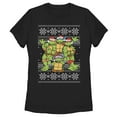 thumbnail image 1 of Women's Teenage Mutant Ninja Turtles Ugly Christmas Sweater  Graphic Tee Black X Large, 1 of 4