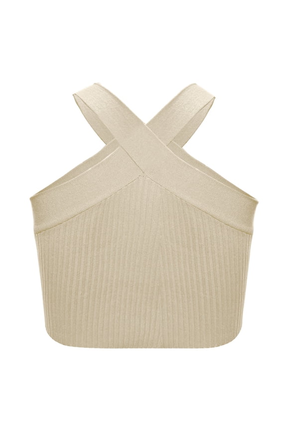 Women's Tees And Tanks Crop Top Mesh Shirt Women Birthday Top Women Beach Tops for Women Top Women plus Size Solid Color Low Cut Sleeveless Navel Less One Shoulder Halterneck Vest For Women