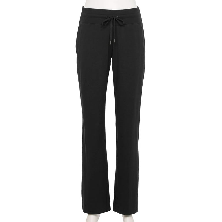 Women s Tek Gear Essential Straight Leg Pants Color Black Size X SMALL Walmart