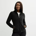 thumbnail image 1 of Women's Tek Gear® Fitted Micro Fleece Full Zip Jacket Color: Mineral Black Size: LARGE, 1 of 4