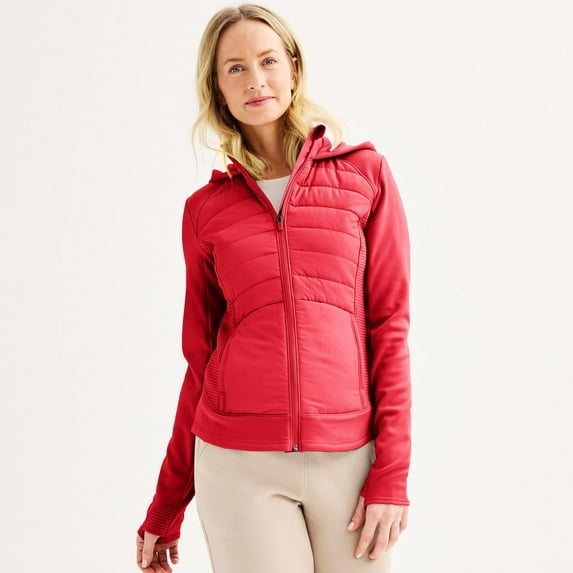 Women's Tek Gear® Hooded Mixed-Media Jacket