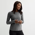thumbnail image 1 of Women's Tek Gear® Mesh Long Sleeve Tee Color: Smokey Slate Size: MEDIUM, 1 of 4