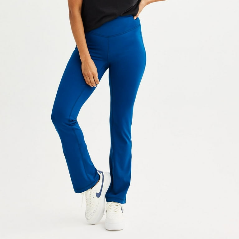 Women s Tek Gear Ultra Stretch Bootcut Pants Color Blue Crayon Size MEDIUM Walmart
