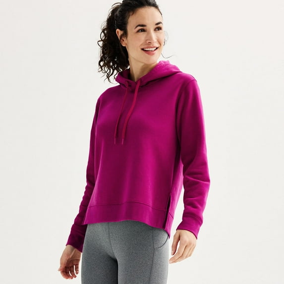 Women's Tek Gear® Ultrasoft Fleece Hoodie Color: Berry Grigio Size: XX LARGE