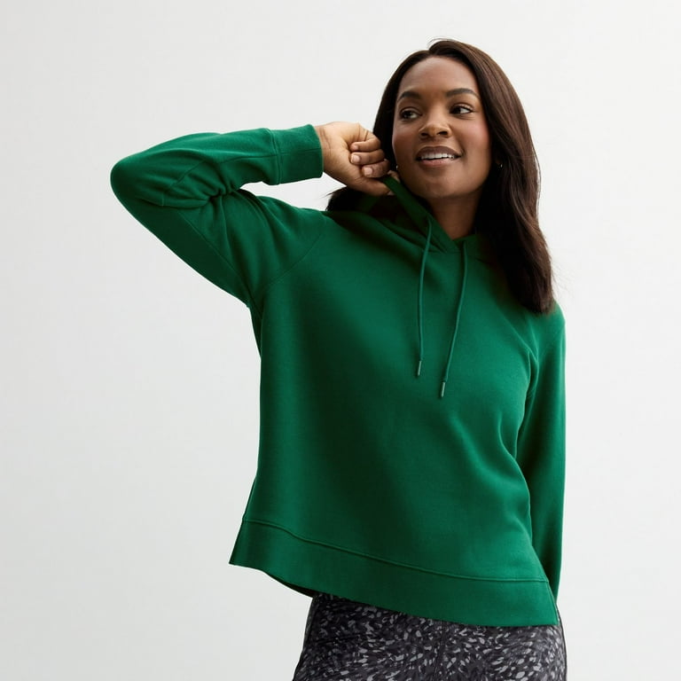 Women s Tek Gear Ultrasoft Fleece Hoodie Color Rugged Green Size X SMALL Walmart
