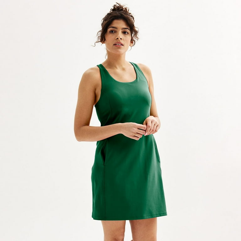 Women s Tek Gear Ultrastretch Dress with Built In Bra Color Rugged Green Size XX LARGE Walmart