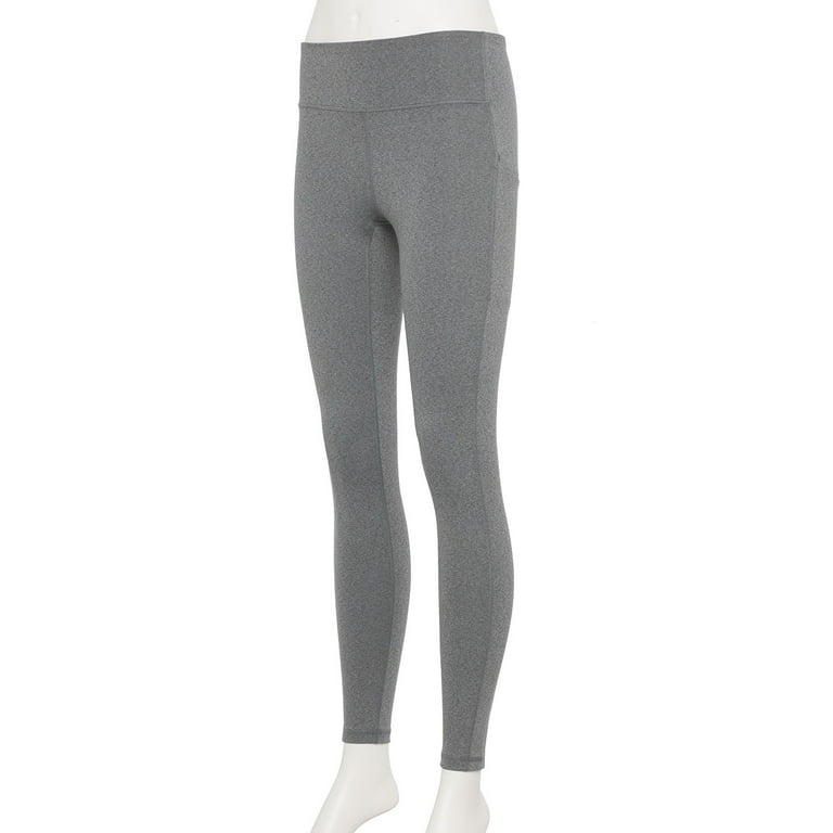 Women s Tek Gear Ultrastretch High Waisted Side Pocket Full Length Leggings Color Charcoal Size XXL LONG Walmart