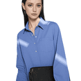 thumbnail image 1 of Shadowsong Women's Tencel Denim Shirts, Blue, Size S, 1 of 18