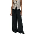 thumbnail image 1 of Shadowsong Women's Tencel Wide Leg Pants, Black, Size S, 1 of 12