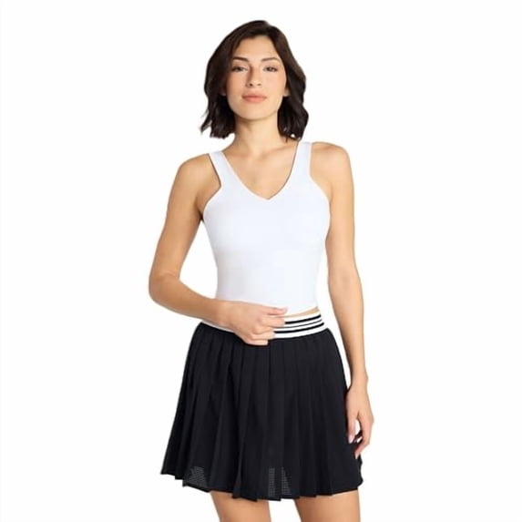 Women's Tennis Bra Tank Top, White, Large