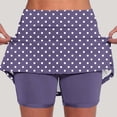 thumbnail image 1 of Women's Tennis Golf Skirts Shorts Casual Plaid High Waisted Athletic Breathable Stretch Skorts Purple XL, 1 of 5
