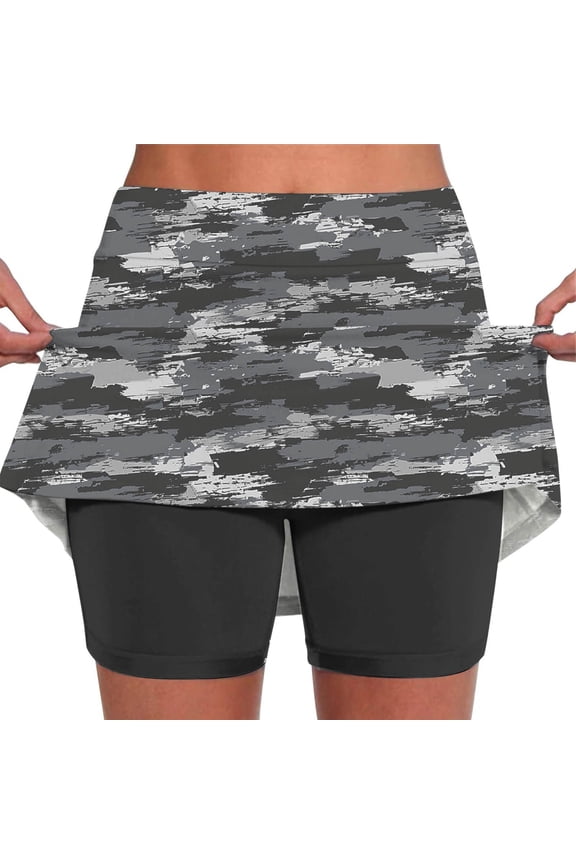 Women's Tennis Skirt Camouflage Pleated Skirts Golf Skorts for Woman High Waisted Lightweight Athletic with Shorts Pockets