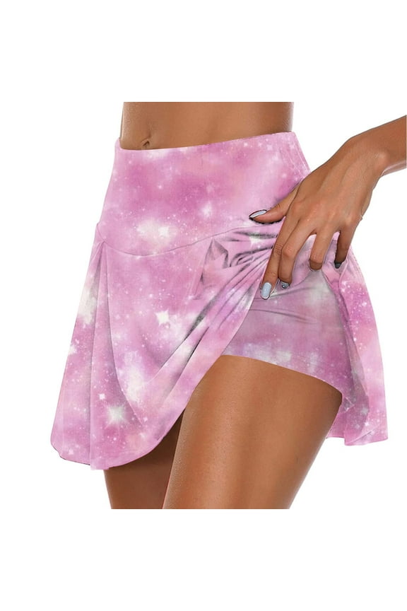 Women's Tennis Skirts Built-in Shorts High Waist Athletic Golf Skirts Workout Skorts for Sports Running Gym Training