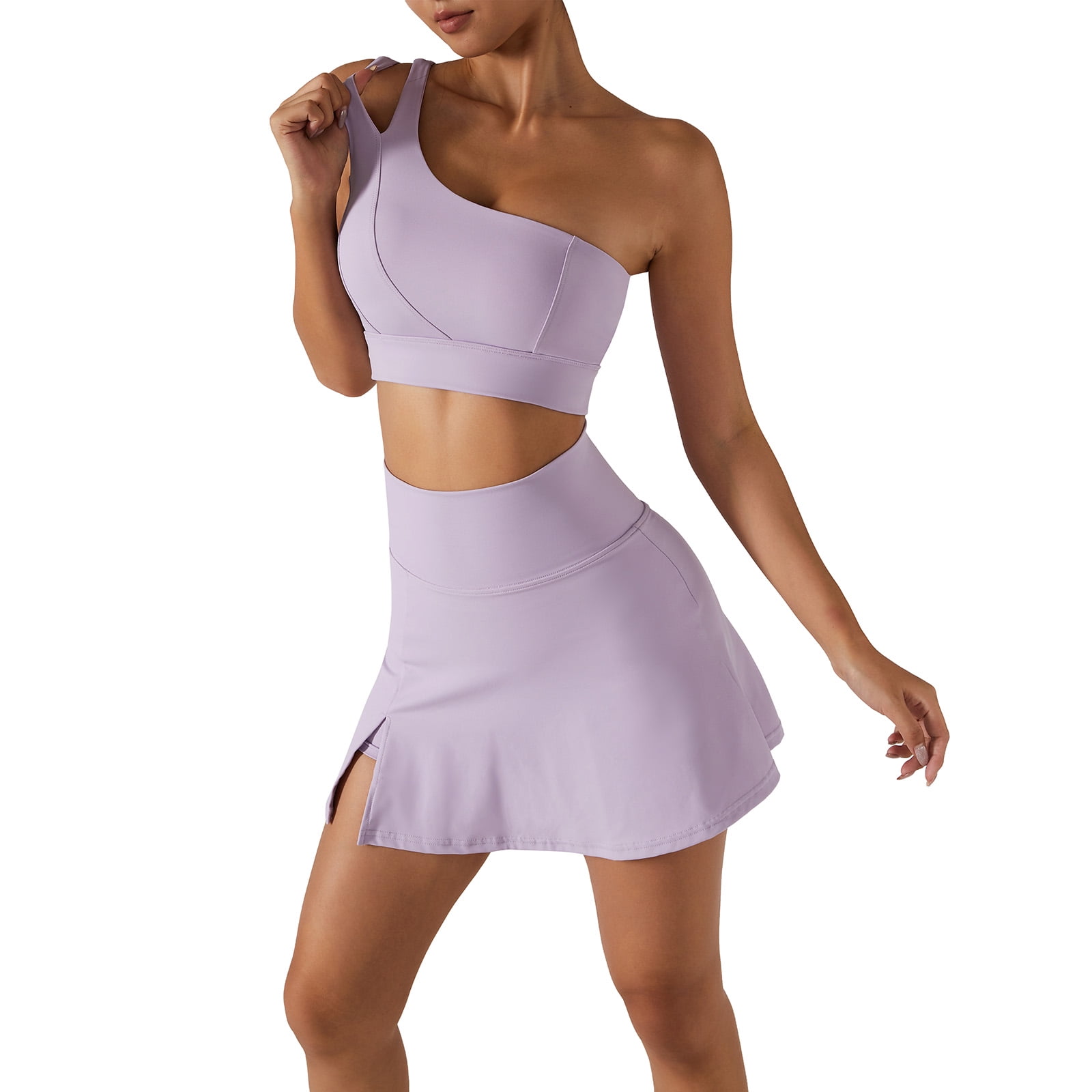 Women's Tennis Skirts Top Set Stretch High Waisted Golf Skorts