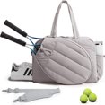 thumbnail image 1 of Women’s Tennis Tote Bag – 3-in-1 Crossbody Tennis Bag for 2 Rackets w/ Shoe Compartment & Wet Bag, Gym & Pickleball, 1 of 6