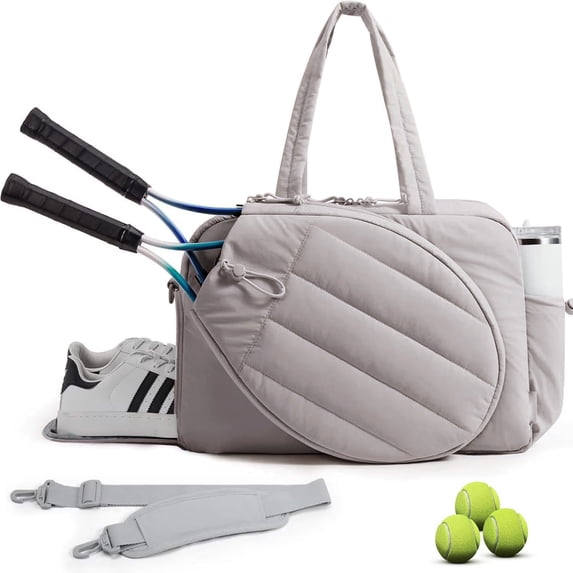 Women’s Tennis Tote Bag – 3-in-1 Crossbody Tennis Bag for 2 Rackets w/ Shoe Compartment & Wet Bag, Gym & Pickleball