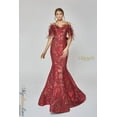 thumbnail image 1 of Women's Terani Couture 1921e0136 Elegant Full-length Prom 2026 Gown Christmas - New Year Holiday Red 10, 1 of 1