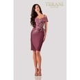 thumbnail image 1 of Women's Terani Couture 2111C4560 Embellished Short Cocktail Dress Mauve Wine Burgundy 16, 1 of 1