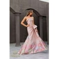 thumbnail image 1 of Women's Terani Couture 241e2494 Jacquard Strapless Straight Long Trumpet Dress Silver Rose Pink Gold 6, 1 of 1
