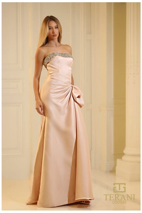 Women's Terani Couture 241e2504 Elegant Long Formal Prom 2026 evening elegant Gown Mauve 2