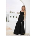 thumbnail image 1 of Women's Terani Couture 242c3020 Jacquard Short Sleeves Slim Cocktail Dress Stone 10, 1 of 1