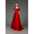 thumbnail image 1 of Women's Terani Couture 251M4441 Pleated Beaded Long evening elegant Gown Christmas - New Year Holiday Red 20, 1 of 1
