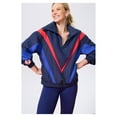 thumbnail image 1 of Women's Terez  Navy New York Yankees Ripstop Chevron Quarter-Zip Pullover, 1 of 4