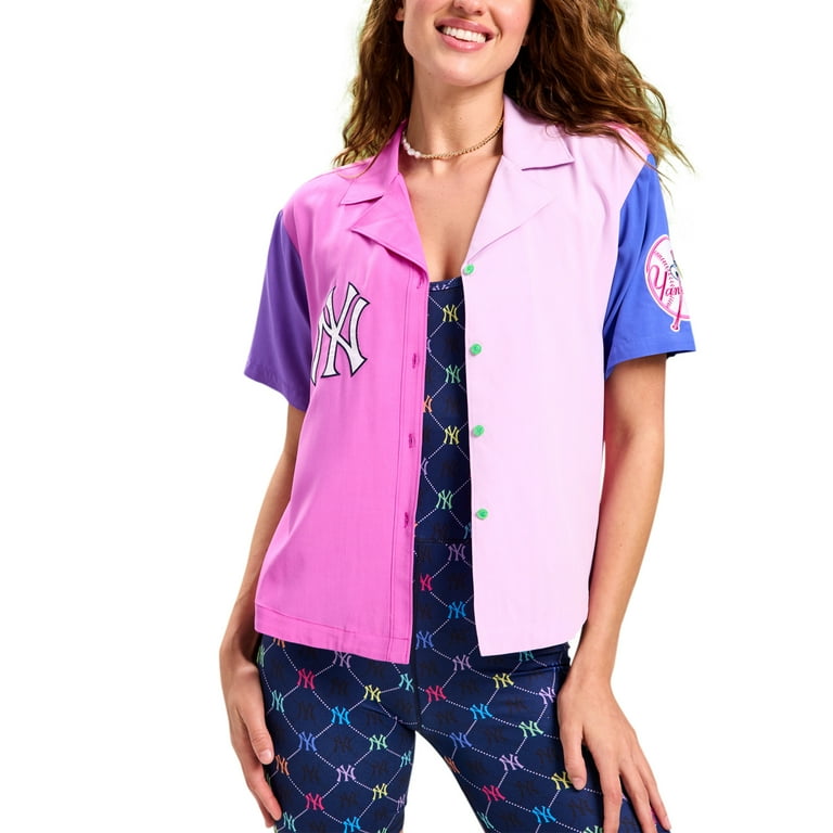 Pink yankees shirt top