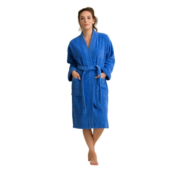 Women's Terry Cotton Kimono Bathrobe - Thick, Absorbent