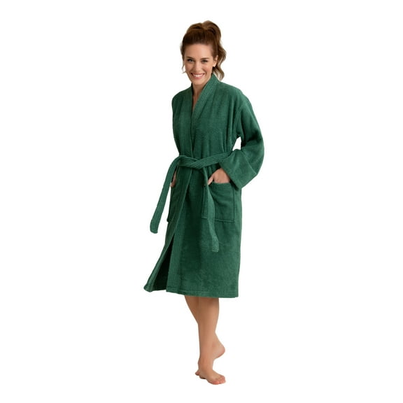 Women's Terry Cotton Kimono Bathrobe - Thick, Absorbent