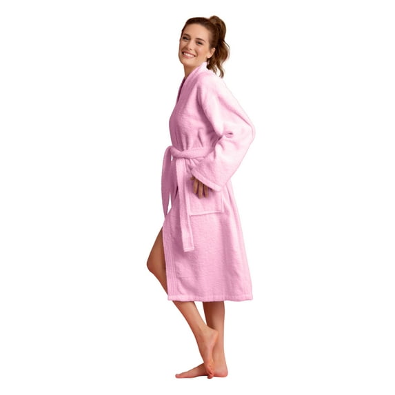 Women's Terry Cotton Kimono Bathrobe - Thick, Absorbent