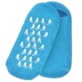 thumbnail image 1 of Women's Terry Gel-Lined Moisturizing Booties - One Size - Infused With Essential Oils - Socks - Blue, 1 of 2