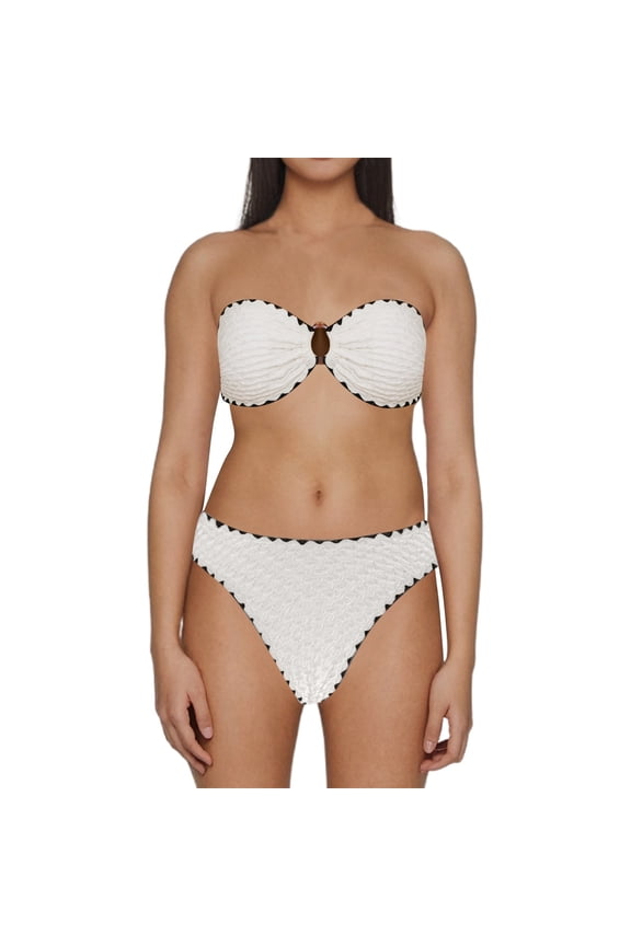 Women's Tether Halterneck Cut Out Bikini Sexy Split Swimsuit